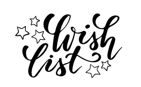 Brush calligraphy wish list Stock-Illustration