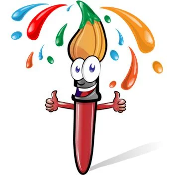 Brush cartoon Stockillustratie