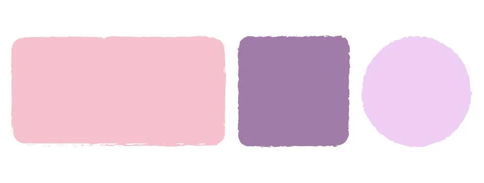 Brush Circle Square and Rectangle Logo Template Vector イラスト素材