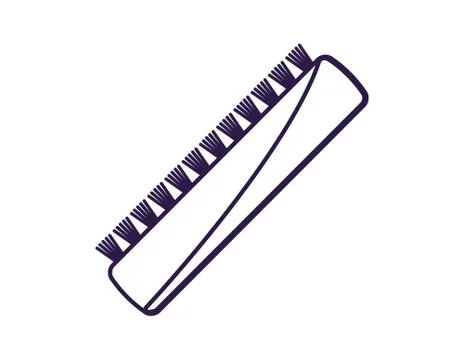 Brush for cleaning isolated vector icon Stock Illustration