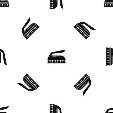 Brush for cleaning pattern seamless black 库存插图