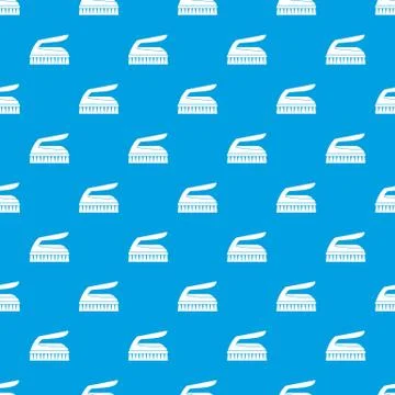 Brush for cleaning pattern seamless blue Stock Illustration