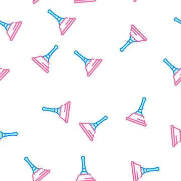 Brush for cleaning windows vector seamless pattern Illustrazione stock