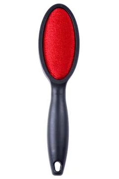 Brush for clothes on white Stock Photos