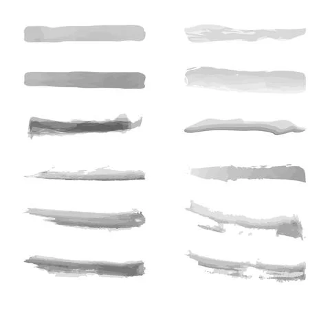 Brush collection set for your design, Vector paintbrush set. Stock Illustration