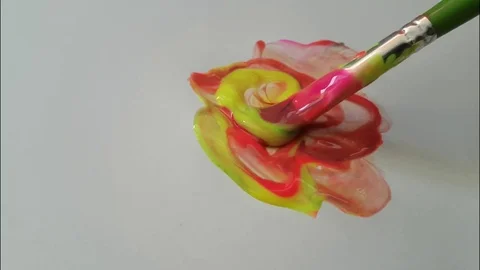Brush Color Paint Draw Stock Footage 84384975