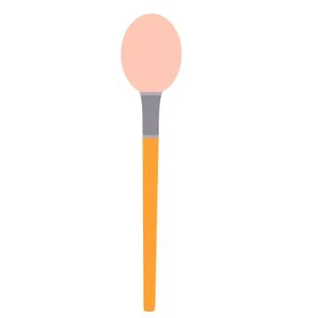 Brush, cosmetics, flat, isolated object on a white background, vector Stock Illustration