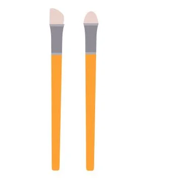 Brush, cosmetics, flat, isolated object on a white background, vector Stock Illustration