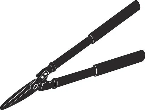 Brush cutter for pruning trees, shrubs. Isolated image. Stock Illustration