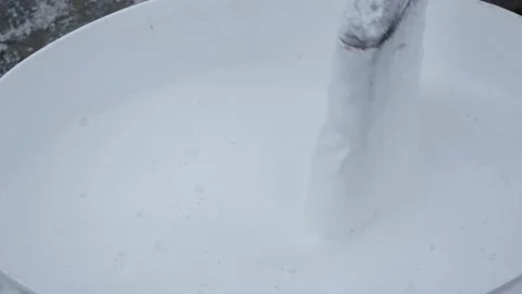 Brush dips into white paint and runs off Stock Footage 191035683