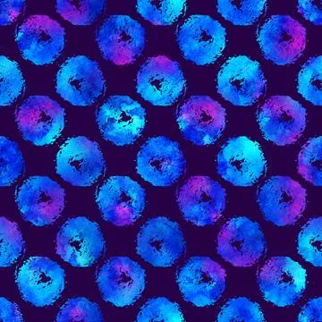 Brush Dot Spot Blot Geometric Grung Pattern Seamless in Blue Color Background Stock Illustration