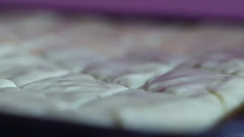 Brush the dough with egg 3 Stock Footage 320833170