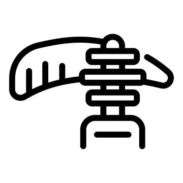 Brush draw icon outline vector. Eyebrow correction Stock Illustration