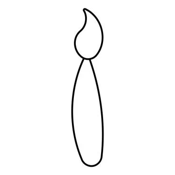 Brush draw tool childrens icon element doodle Stock Illustration