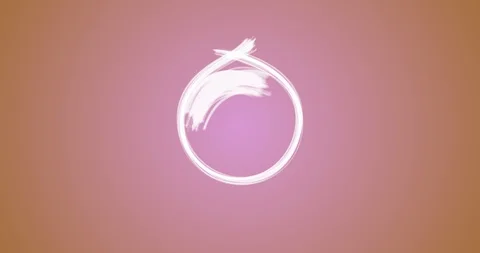 Brush drawing. Shaded circle Animation with Alpha Channel Stock Footage 105174096