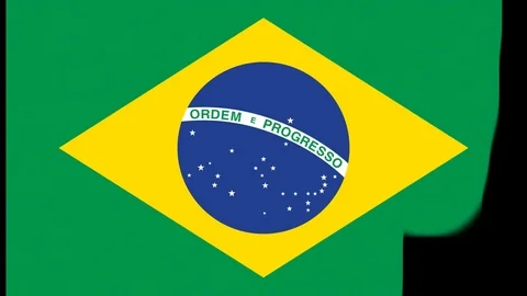 Brush draws the Brazil flag Stock-Footage 83672158