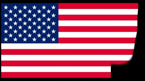 Brush draws the US flag Stock-Footage 83625825