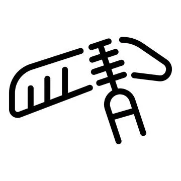 Brush eyebrow icon outline vector. Beauty face correction Stock Illustration