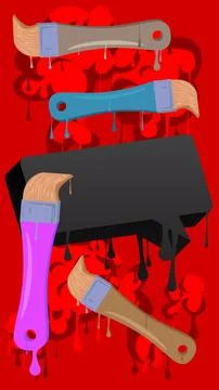 Brush graffiti with speech bubble. Abstract modern Messaging sign street ar.. Stock-Illustration