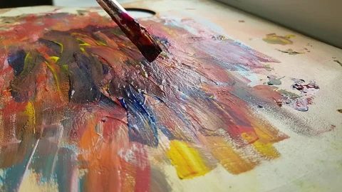 Brush hand draws Stock Footage 88555261