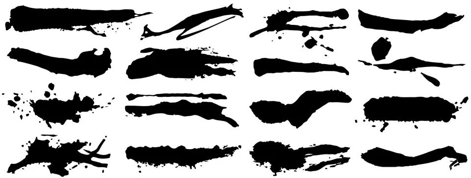 Brush hand drown strokes. Vector Stock Illustration
