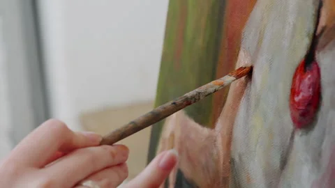 Brush in the hand Stock Footage 131198510