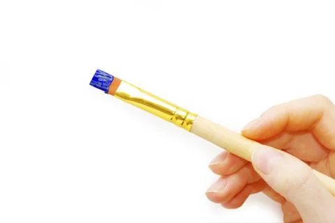 Brush in hand Foto stock