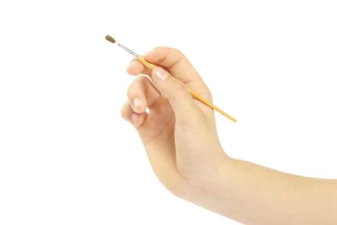 Brush in a hand Stock Photos