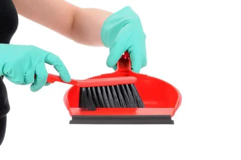 Brush in hands Stock Photos