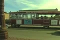 Brush Hill sightseeing bus passing over bridge Footage