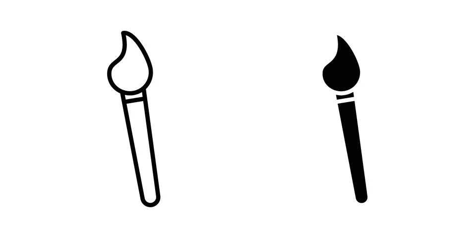 Brush icon graphic element. web icon set Ilustração Stock