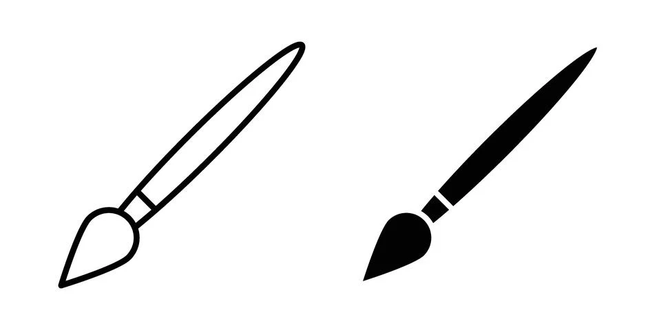 Brush icon or illustration vector symbols Stock Illustration