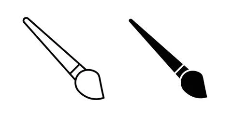 Brush icon symbol. Flat Vector illustration Ilustração Stock