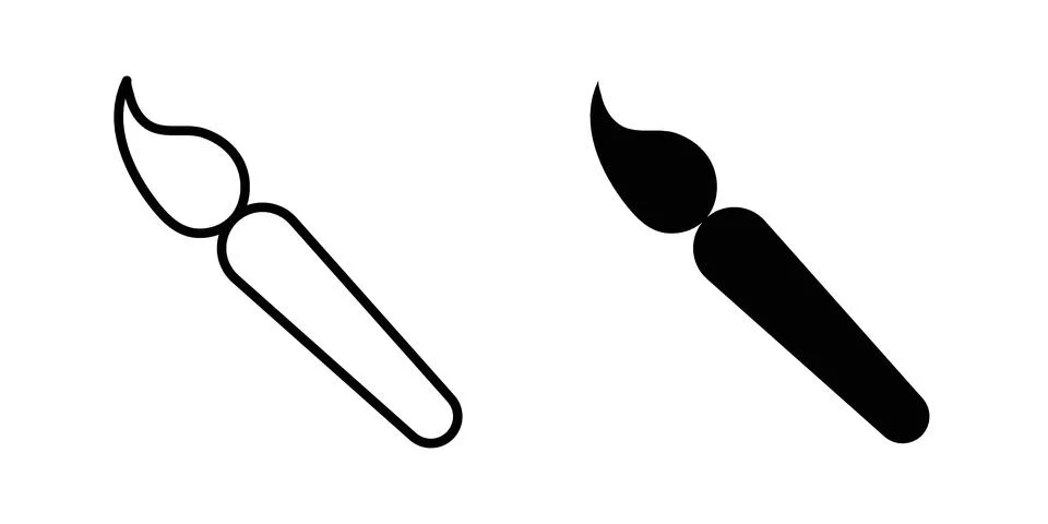 Brush icon vector design illustrations Ilustração Stock