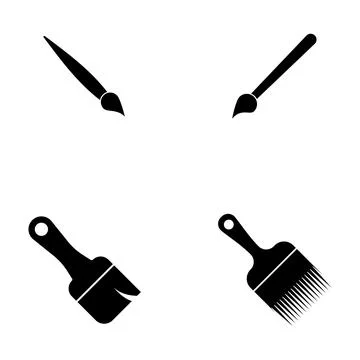 Brush icon vector Stock Illustration