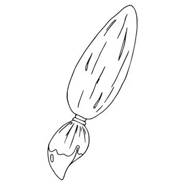 Brush icon. Vector illustration of a brush for artists. Brush for paints. Han Stock Illustration