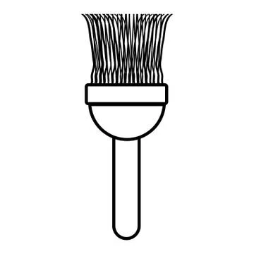 Brush icon on white. Stock Illustration