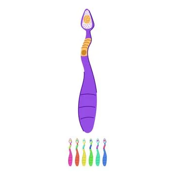 Brush kid toothbrush vector cartoon graphic Stock Illustration