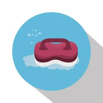 Brush laundry isolated icon イラスト素材