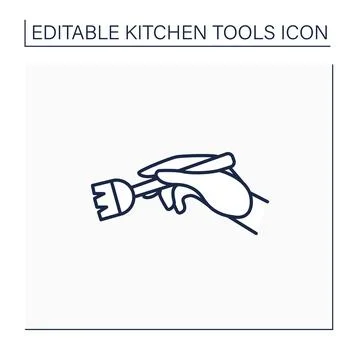 Brush line icon Stock Illustration