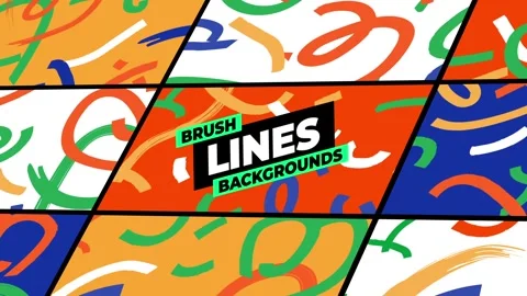 Brush Lines Backgrounds 스톡 After Effects