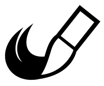 Brush logo vector. Isolated on white background. Paint brush symbol. Artist, Stock Illustration