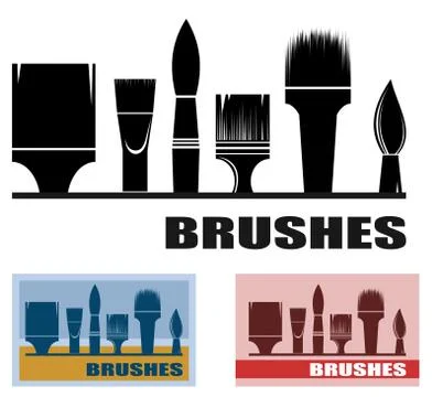Brush logo vector. Isolated on white background. Paint brush symbol. Artist, Stock Illustration