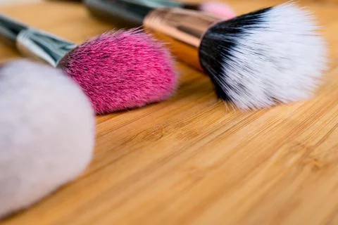Brush for Make up and cosmetics Stock Photos