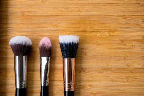 Brush for Make up and cosmetics Stock Photos