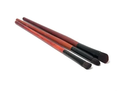 Brush for make up isolated on the white Stock Photos