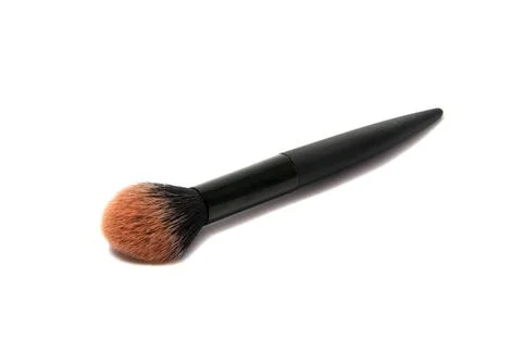 Brush for make up isolated on the white Stock Photos
