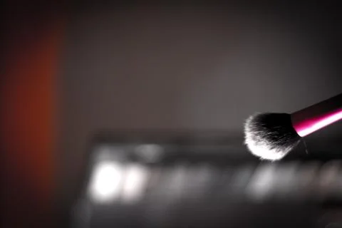 Brush for makeup and eyeshadows Stock Photos