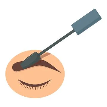 Brush makeup icon cartoon vector. Eye brow イラスト素材