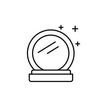 Brush, makeup icon. Simple line, outline vector makeup icons for ui and ux Stock-Illustration